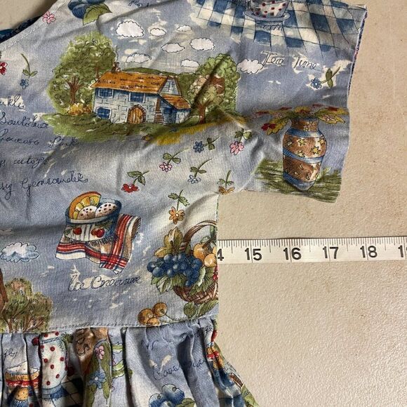 Homemade Vintage Girls Dress Monet Floral Country Farm Boho - Picture 8 of 8